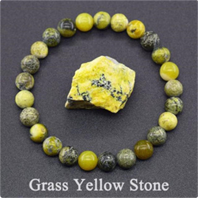 Hot sale natural stone beaded elastic bracelet