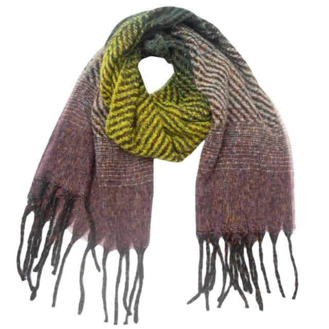 Occident fashion winter Gradient color long scarf