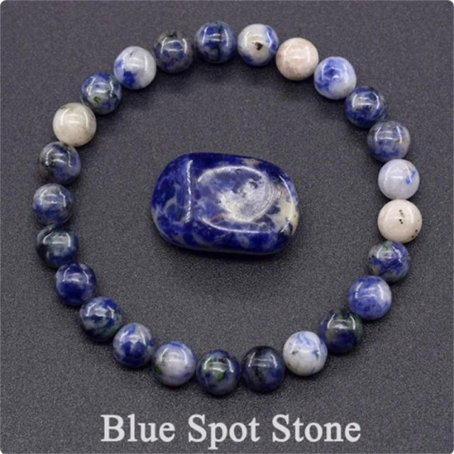 Hot sale natural stone beaded elastic bracelet