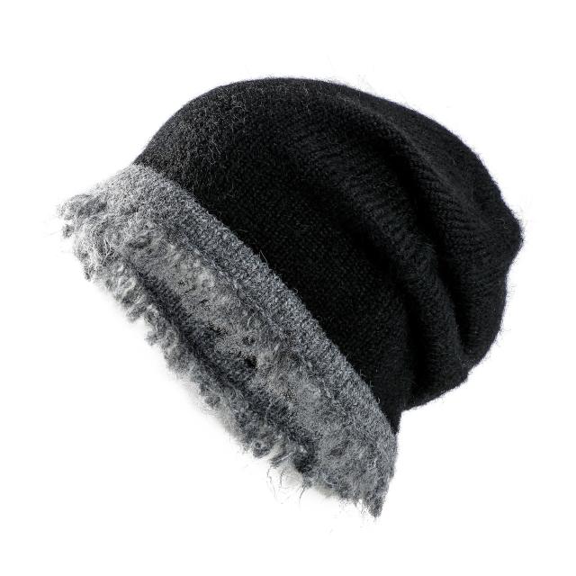 Winter mix color knitted wood yarn beanie cap