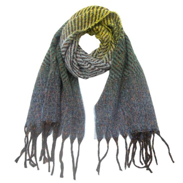 Occident fashion winter Gradient color long scarf