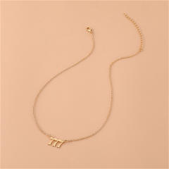 Amazon hot sale stainless steel angel number necklace with card