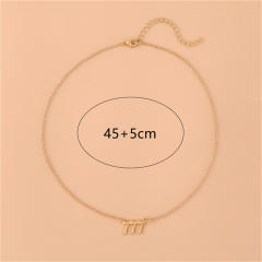 Amazon hot sale stainless steel angel number necklace with card