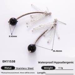 925 needle winter autumn design copper flower ball bead earrings collection