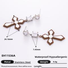 925 needle winter autumn design copper flower ball bead earrings collection