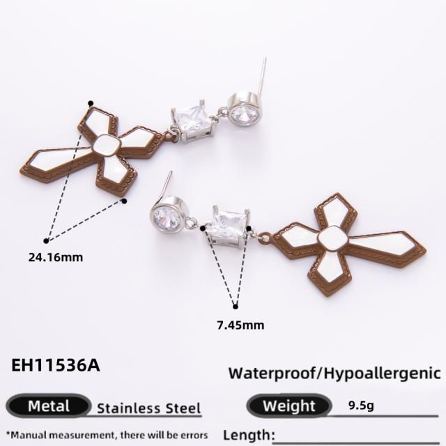 925 needle winter autumn design copper flower ball bead earrings collection