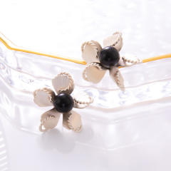 925 needle winter autumn design copper flower ball bead earrings collection