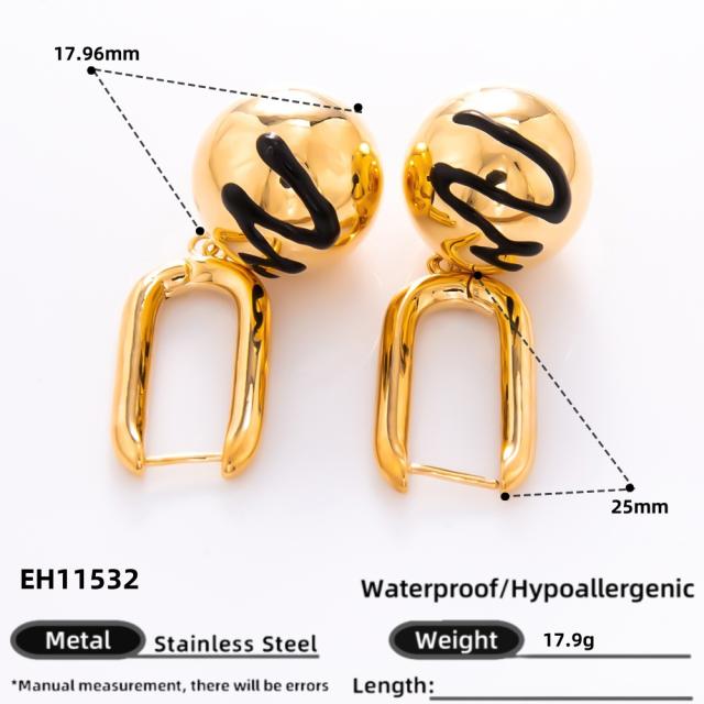 925 needle winter autumn design copper flower ball bead earrings collection