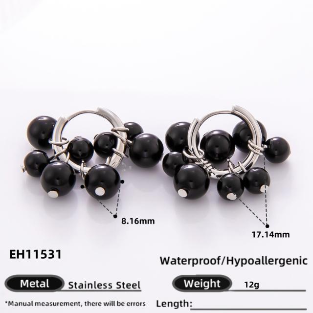 925 needle winter autumn design copper flower ball bead earrings collection