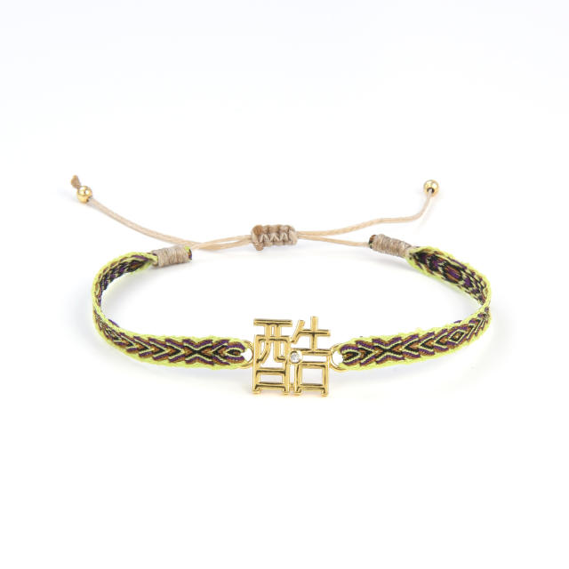 Handmade natural design braid bracelet collection boho bracelet