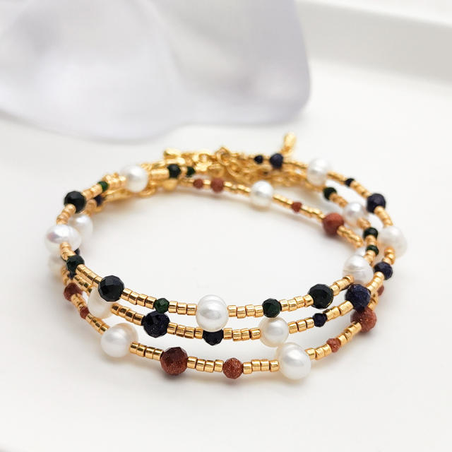 Boho miyiki bead waterpearl bead bracelet for women beach bracelet