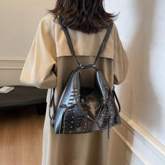 Sweet Cool Spice Girl Motorcycle Backpack Leather Bow Accessory Tote bag