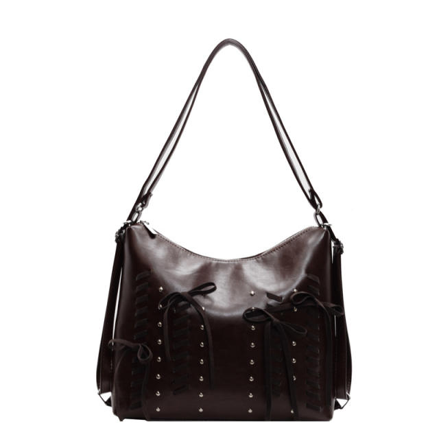 Sweet Cool Spice Girl Motorcycle Backpack Leather Bow Accessory Tote bag