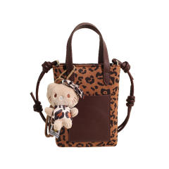 Autumn Winter Retro Leopard Print Mini bag Small Suede Mobile Phone Bag