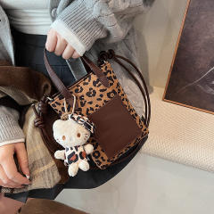 Autumn Winter Retro Leopard Print Mini bag Small Suede Mobile Phone Bag