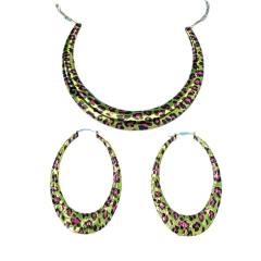 Fashion Trendy Green Leopard Print Exaggerated suit