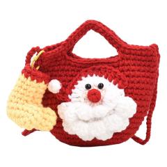 Christmas handmade wool woven bag Santa Claus corchet bag purse