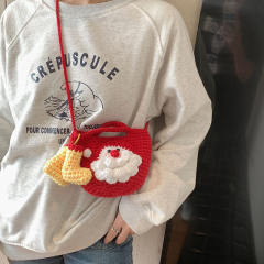 Christmas handmade wool woven bag Santa Claus corchet bag purse
