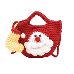 Christmas handmade wool woven bag Santa Claus corchet bag purse