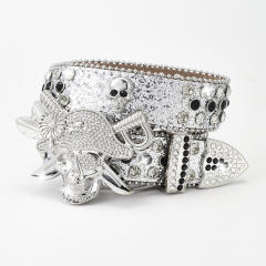 Hiphop punk Diamond belt pirate rhinestone hot girl rock fashion belt