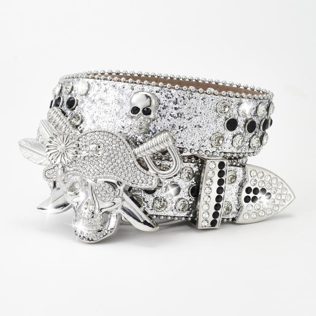 Hiphop punk Diamond belt pirate rhinestone hot girl rock fashion belt