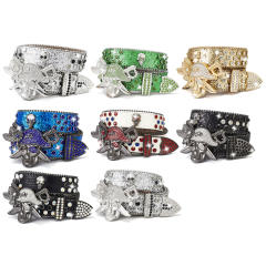 Hiphop punk Diamond belt pirate rhinestone hot girl rock fashion belt