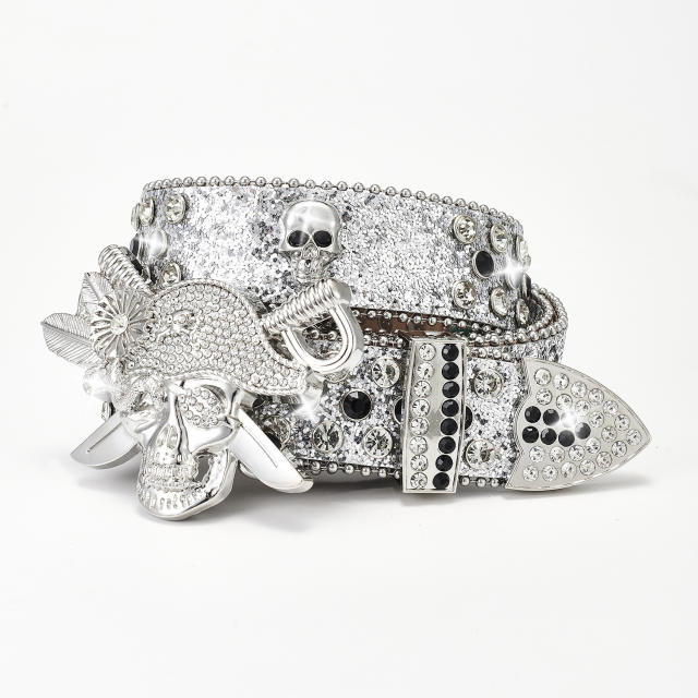 Hiphop punk Diamond belt pirate rhinestone hot girl rock fashion belt