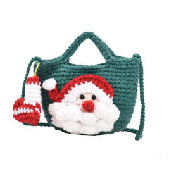 Christmas handmade wool woven bag Santa Claus corchet bag purse