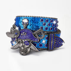 Hiphop punk Diamond belt pirate rhinestone hot girl rock fashion belt
