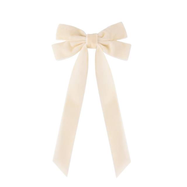 Winter autumn velvet two layer bow french barrette hair clips