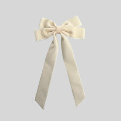 Winter autumn velvet two layer bow french barrette hair clips