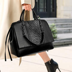 Women's Crocodile Pattern Large Capacity Tote Bag Autumn Winter New Women's Bag High-end Lightweight Handbag