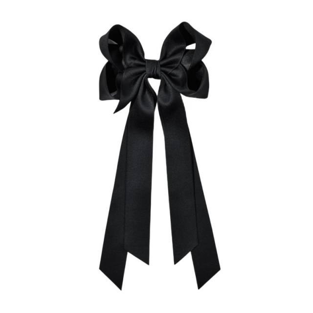 Sweet ribbon matte bow hairpin french  barrette hair clips