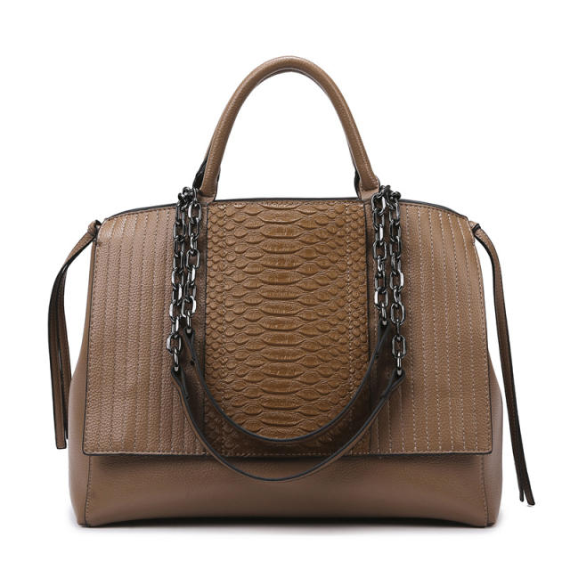 Women's Crocodile Pattern Large Capacity Tote Bag Autumn Winter New Women's Bag High-end Lightweight Handbag