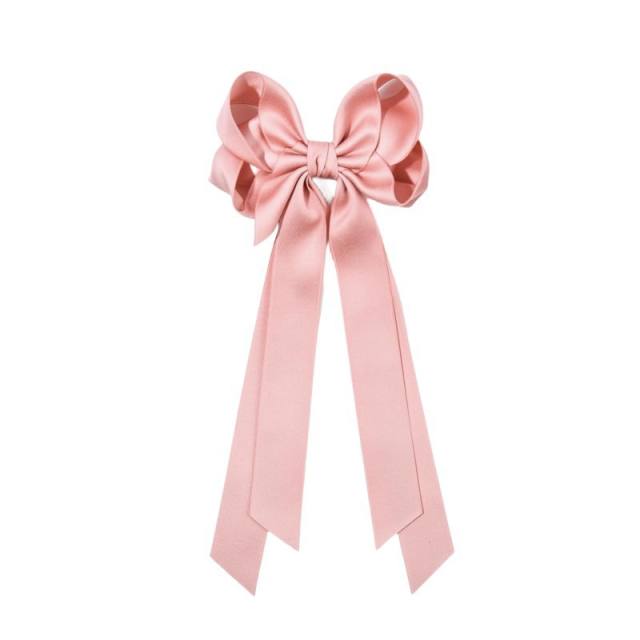 Sweet ribbon matte bow hairpin french  barrette hair clips