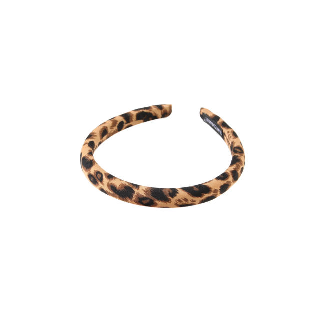 Vintage Fabric Leopard Print Scrunchies headband padded headband