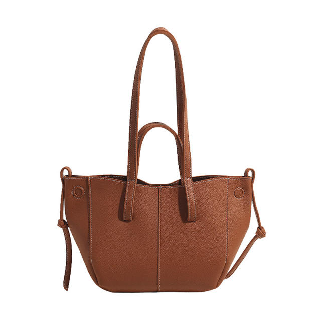 French Design Tote Bag Pleated Underarm Bag 2024 Autumn Large Capacity Bag Fashion Handbag