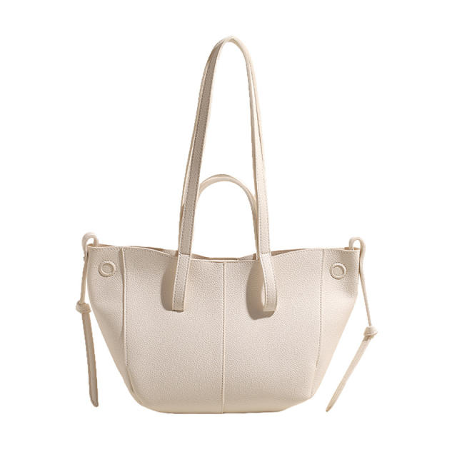 French Design Tote Bag Pleated Underarm Bag 2024 Autumn Large Capacity Bag Fashion Handbag