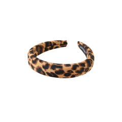 Vintage Fabric Leopard Print Scrunchies headband padded headband