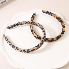 Vintage Fabric Leopard Print Scrunchies headband padded headband
