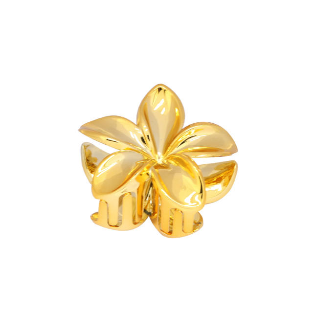 New laser color hollow flower petal hair claw clips