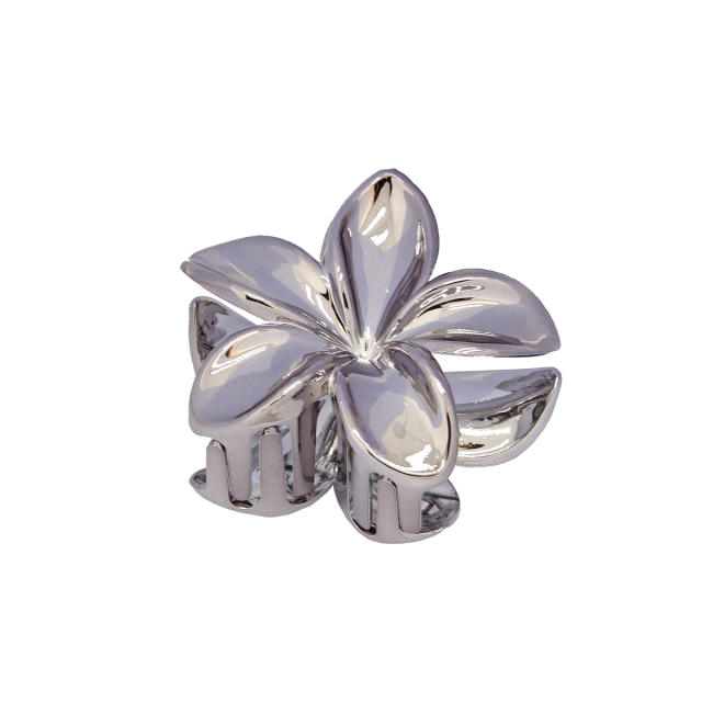 New laser color hollow flower petal hair claw clips