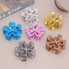 New laser color hollow flower petal hair claw clips