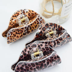 8.3cm Large Leopard Hair Clip Simple Acrylic hair claw clips