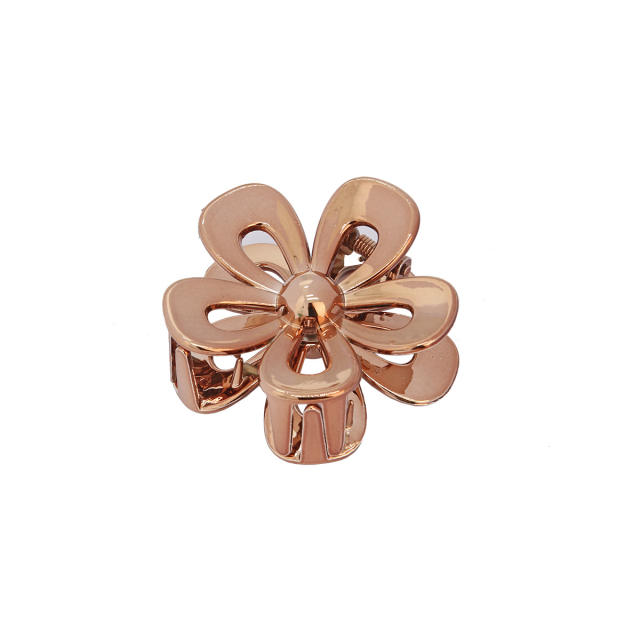 New laser color hollow flower petal hair claw clips