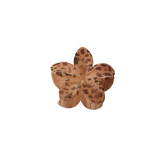 Autumn Winter Flocking Leopard Point Egg Flower hair claw clips