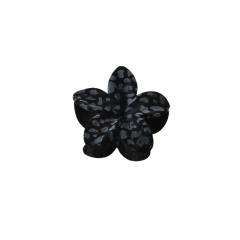 Autumn Winter Flocking Leopard Point Egg Flower hair claw clips