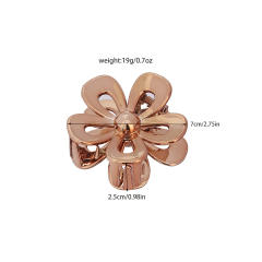 New laser color hollow flower petal hair claw clips