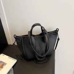 French Design Tote Bag Pleated Underarm Bag 2024 Autumn Large Capacity Bag Fashion Handbag
