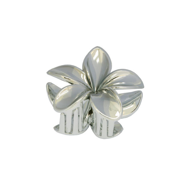 New laser color hollow flower petal hair claw clips